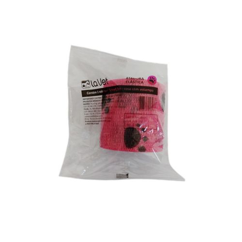 Atadura La Vet 5cm Rosa C/ Patinhas TKL Imp.